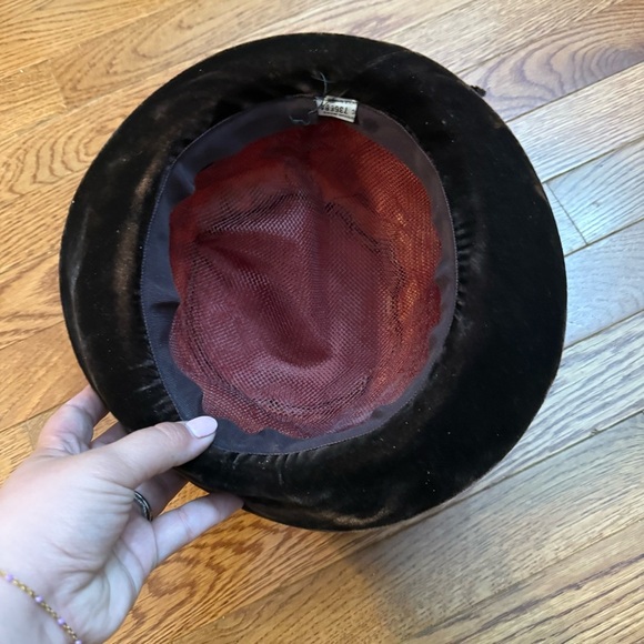 Vintage Union made Velvet Velour Hat Made In USA with Union Label Women’s VTG - Picture 4 of 6